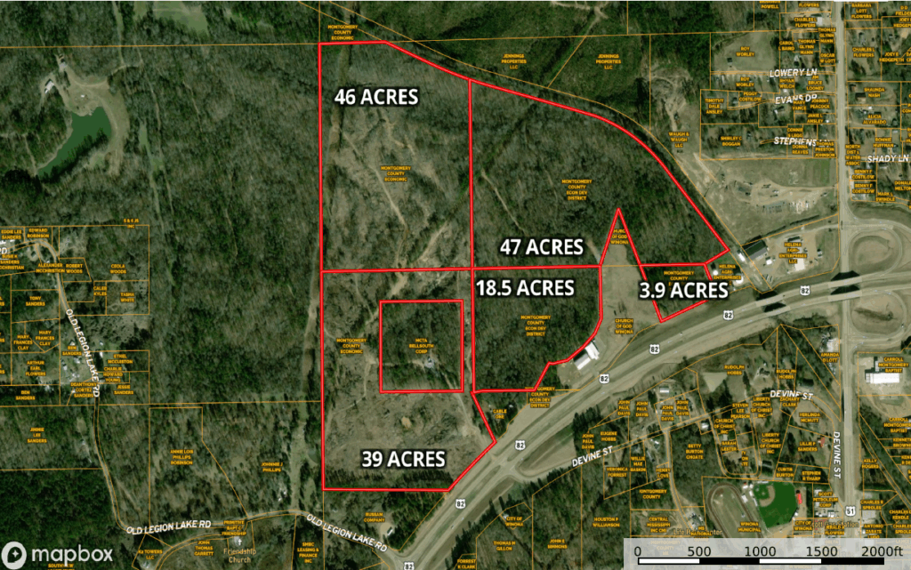aerial photo of site